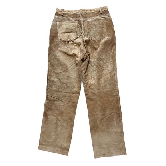 Nordstrom 100% Leather Tan Suede Pant - Picture 2 of 7